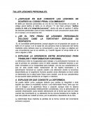 TALLER LESIONES PERSONALES.