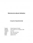 Memoria de cálculo hidráulica.