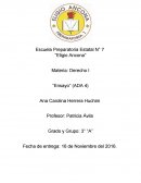 Materia: Derecho I “Ensayo” (ADA 4)