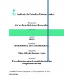 Procedimientos para el cumplimiento de las obligaciones fiscales.