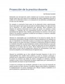 Proyección de la practica docente