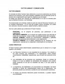 Factor humano y comunicacion