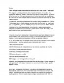 Como influyen los acontecimientos históricos en la vida social e individual