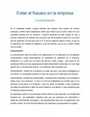 Evitar el fracaso en la empresa La comunicación