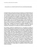 EVOLUCIÓN DE LA CONSTITUCIÓN POLÍTICA DE LOS ESTADOS MEXICANOS.