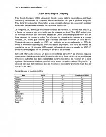 CASO: ZHOR BICYCLE COMPANY. Página 1