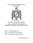 PROPIEDADES DEL SISTEMA DE NUMERACION POSICIONAL CON DIFERENTES BASES”