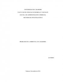 PROBLEMÁTICA AMBIENTAL EN CARABOBO.. Página 1