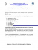 Programa de Aplicación Profesional en el Área de Alimentos y Bebidas