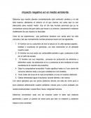 Impacto negativo en el medio ambiente.