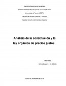 Análisis de la constitución y la ley orgánica de precios justos