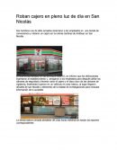 Roban cajero en pleno luz de día en San Nicolás