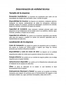 Organigrama Determinación de vialidad técnica