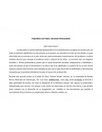 PEQUEÑOS LECTORES- GRANDES PENSADORES.. Página 1