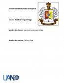 Ensayo sobre la ética del psicologo.