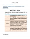 Ejemplo Modelo de cambio de Kurt Lewin.