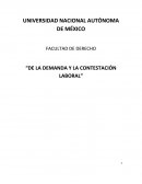 “DE LA DEMANDA Y LA CONTESTACIÓN LABORAL”.