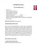 Nombre de las pruebas aplicadas: Método de evaluación de la percepción visual de Frostig.