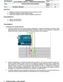 Microcontrolador Arduino.