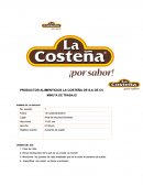 PRODUCTOS ALIMENTICIOS LA COSTEÑA DE S.A DE CV