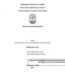 PARA OBTAR EL TITULO PROFESIONAL DE PSICOLOGIA