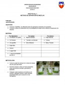 PRÁCTICA No. 3 METÓDOS SE SEPARACIÓN DE MEZCLAS