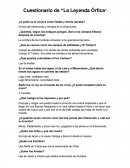 Cuestionario "Mito de Orfeo".