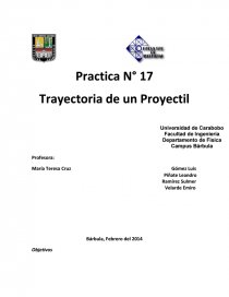 Informe de Trayectoria de un Proyecto - Practica de Laboratorio. Página 1