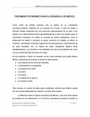 CRECIMIENTO ECONÓMICO PARA EL DESARROLLO DE MÉXICO.