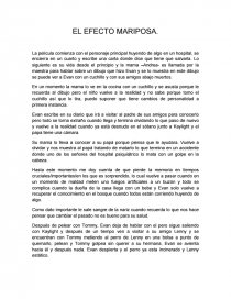 EL EFECTO MARIPOSA. ENSAYO. Página 1