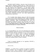 Demanda de levantamiento de acta de defuncion