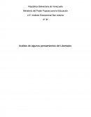 Analisis del pensamiento de Simon Bolivar.