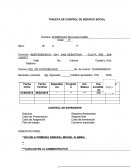 TARJETA DE CONTROL DE SERVICIO SOCIAL.