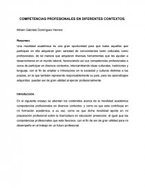 COMPETENCIAS PROFESIONALES EN DIFERENTES CONTEXTOS... Página 1