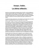 Ensayo : Fedón. La última reflexión.