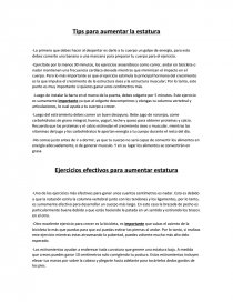 Tips para aumentar la estatura.. Página 1