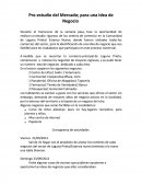 Pre- estudio de mercado de una idea de negocio.