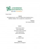Determinación del costo de fabricación de muebles en la empresa Venecia