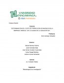 “DETERMINACIÓN DEL COSTO DE FABRICACIÓN DE MUEBLES EN LA EMPRESA “VENECIA”, DE LA CIUDAD DE LA CIUDAD DE SLP..