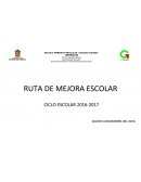 Ruta de mejora escolar para primaria.
