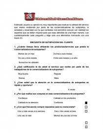 SATISFACCION DEL CLIENTE... Página 1