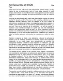 ARTÍCULO DE OPINIÓN Alba Puig