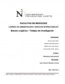Banano orgánico - Trabajo de investigación