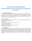 Plan de desarrollo educacional sobre nutrición y sexualidad en el Cantón Salitre