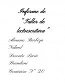 Informe - Lectoescritura - Modelo.