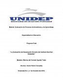 La evaluación del desempeño docente del Instituto Real San Sebastián