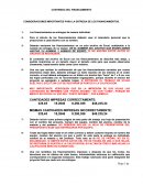 CONSIDERACIONES IMPORTANTES PARA LA ENTREGA DE LOS FINANCIAMIENTOS.