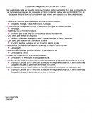 Cuestionario diagnóstico de Ciencias de la Tierra I.