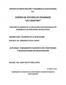 FUNDAMENTO FILOSOFICO DEL POSITIVISMO Y NEOPOSITIVISMO EN INVESTIGACIÓN