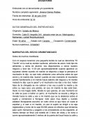 NARRATIVA DEL HECHO CIRUNSTANCIADO